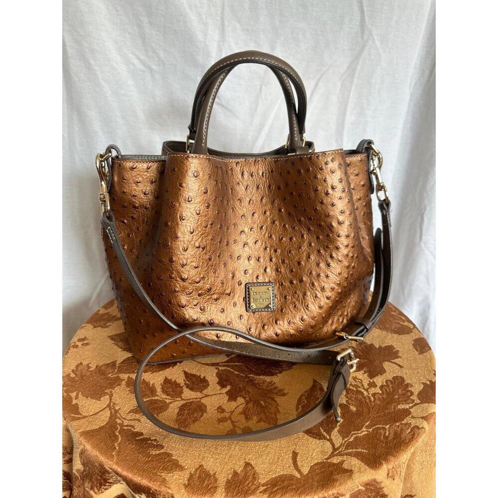 Dooney & Bourke Rare Bronze Ostrich Barlow